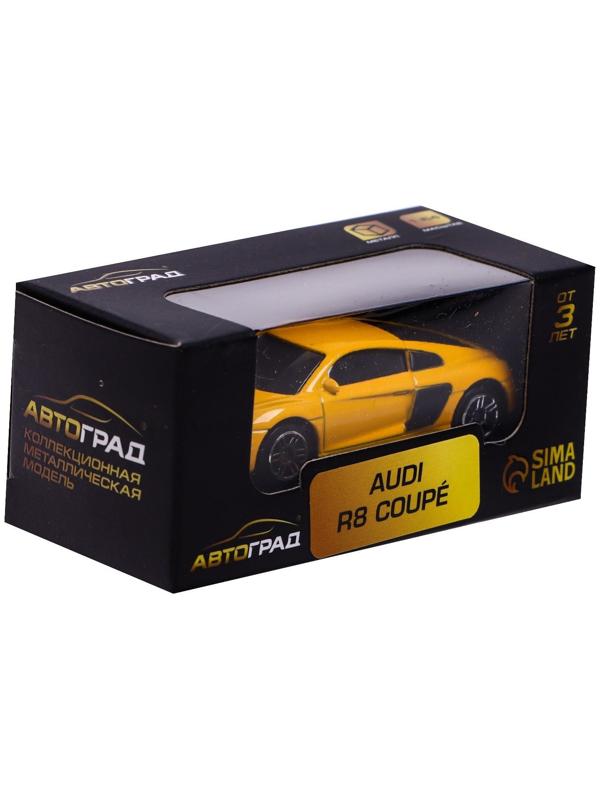 Машина металлическая AUDI R8 COUPE, 1:64, цвет жёлтый