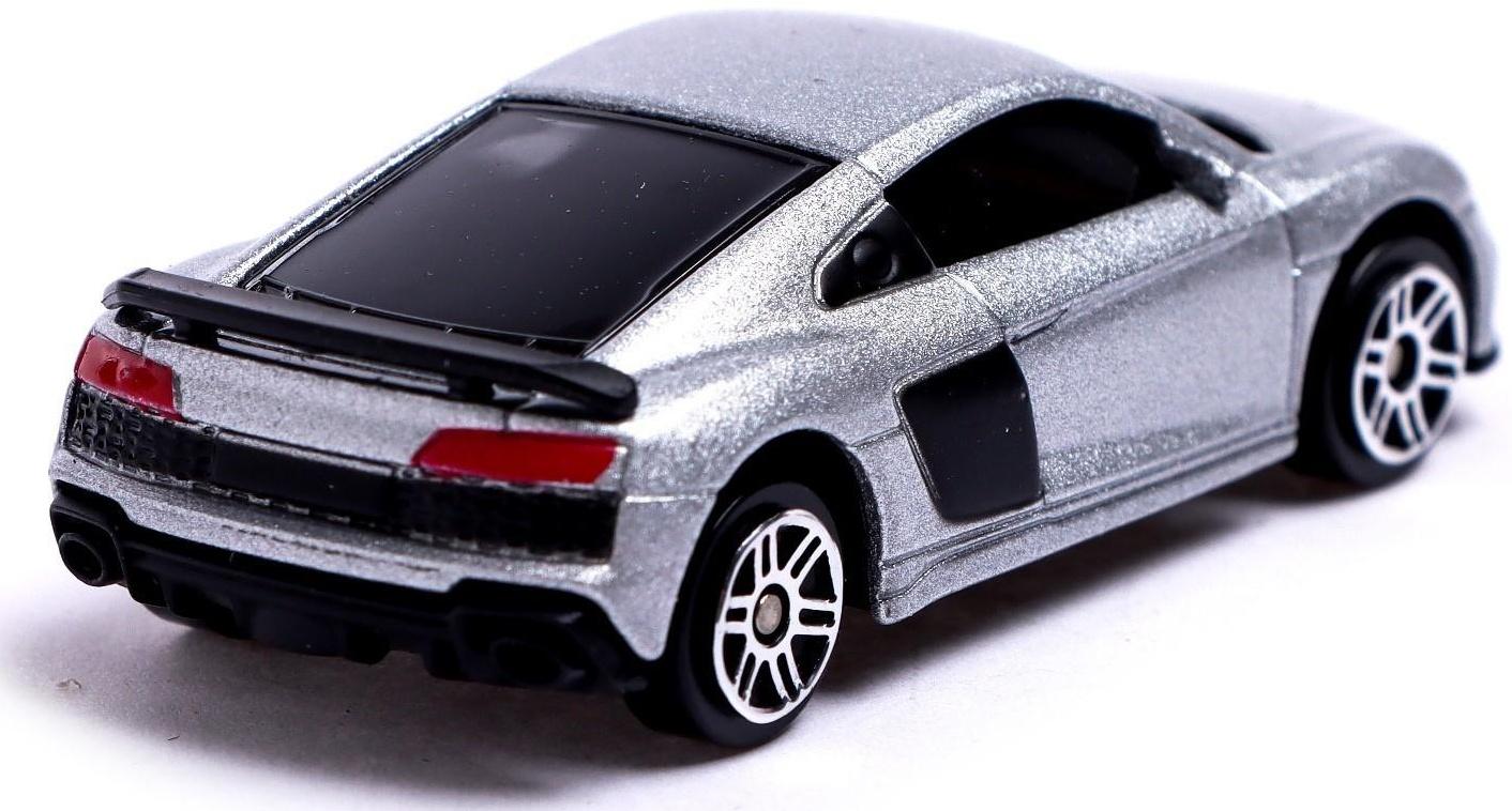 Машина металлическая AUDI R8 COUPE, 1:64, цвет серебро