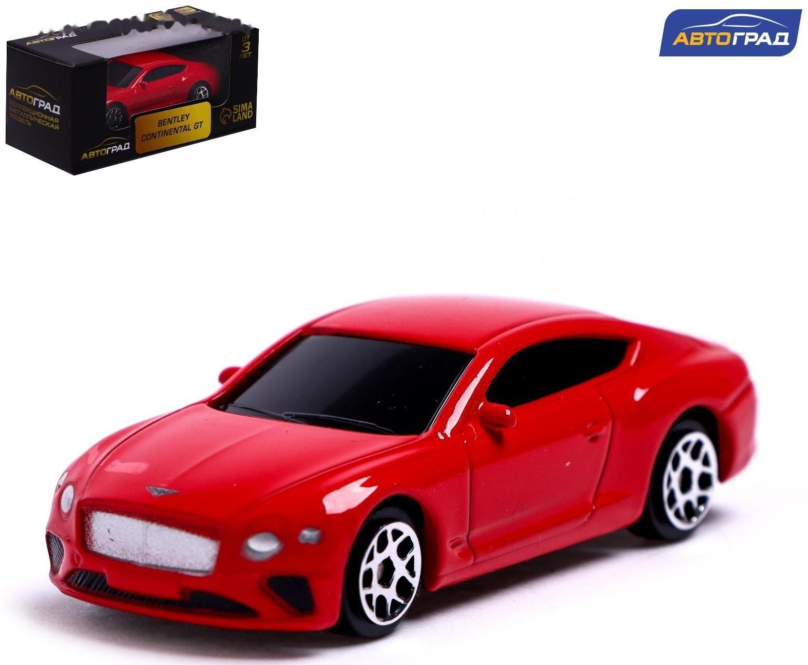 Машина металлическая BENTLEY CONTINENTAL GT, 1:64, цвет красный