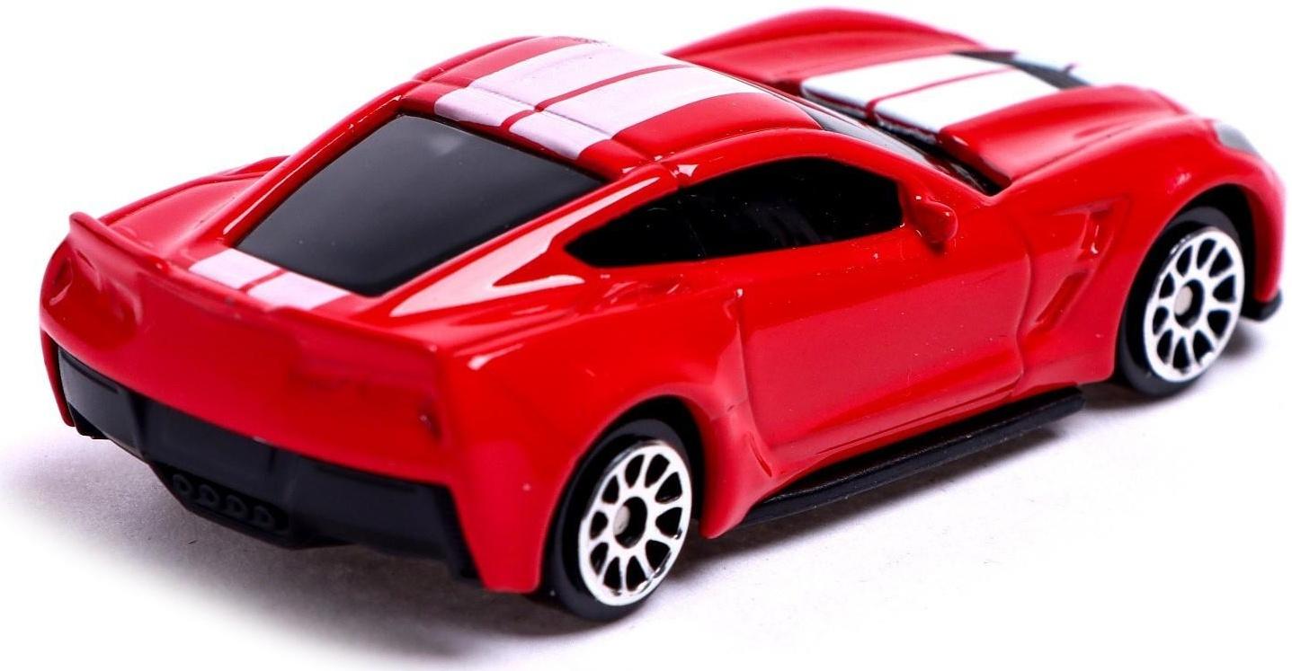 Машина металлическая CHEVROLET CORVETTE GRAND SPORT, 1:64, цвет красный