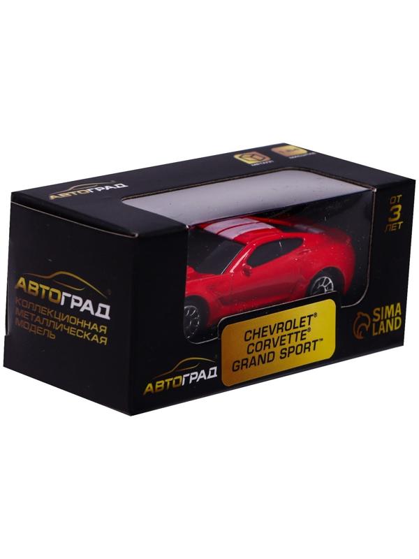 Машина металлическая CHEVROLET CORVETTE GRAND SPORT, 1:64, цвет красный