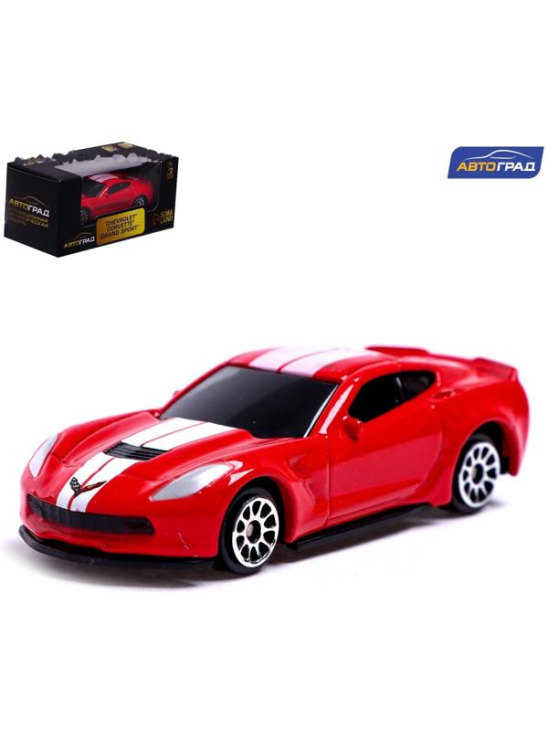 Машина металлическая CHEVROLET CORVETTE GRAND SPORT, 1:64, цвет красный