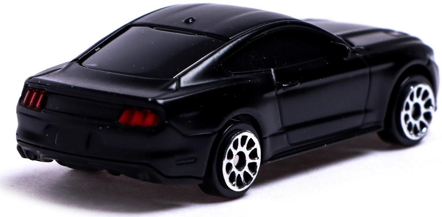 Машина металлическая FORD MUSTANG, 1:64, цвет чёрный матовый