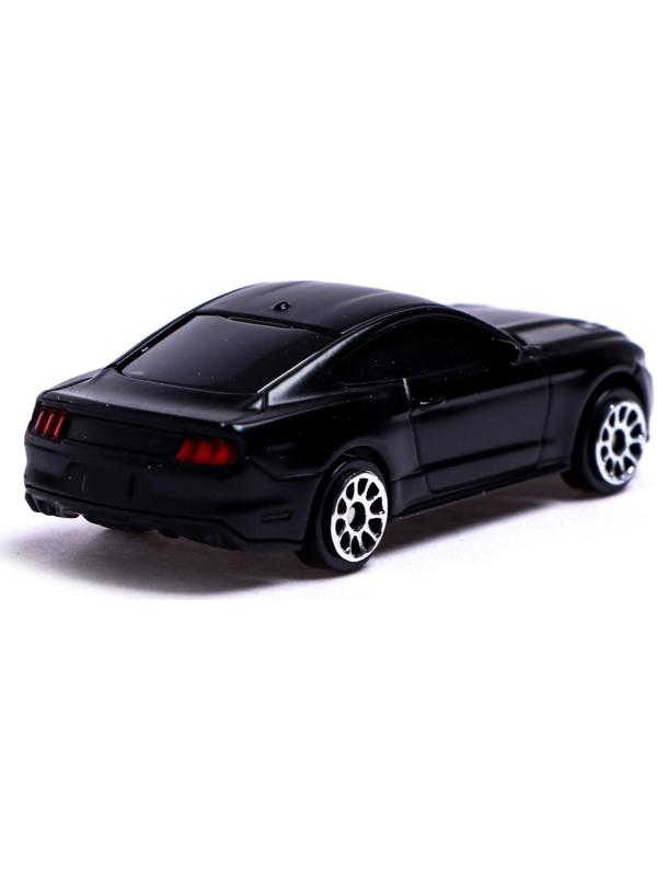 Машина металлическая FORD MUSTANG, 1:64, цвет чёрный матовый