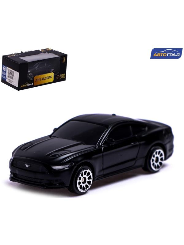 Машина металлическая FORD MUSTANG, 1:64, цвет чёрный матовый