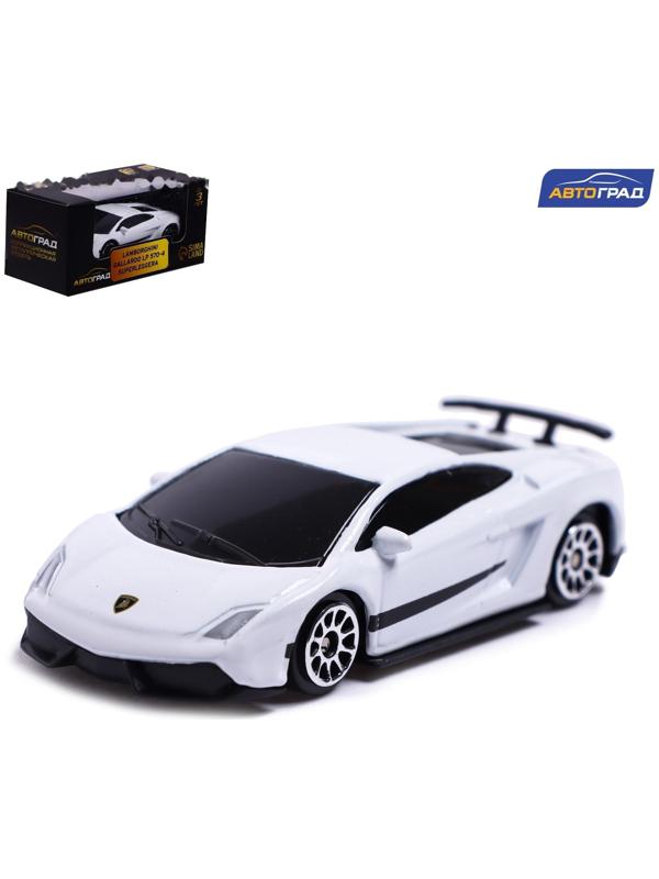 Машина металлическая LAMBORGHINI GALLARDO LP 570-4 SUPERLEGGERA,1:64, цвет белый