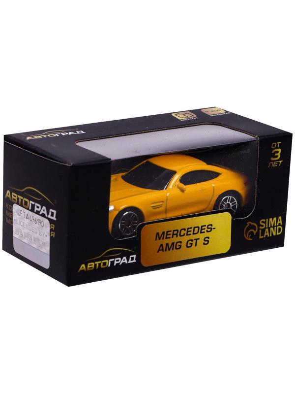 Машина металлическая MERCEDES-AMG GT S, 1:64, цвет жёлтый