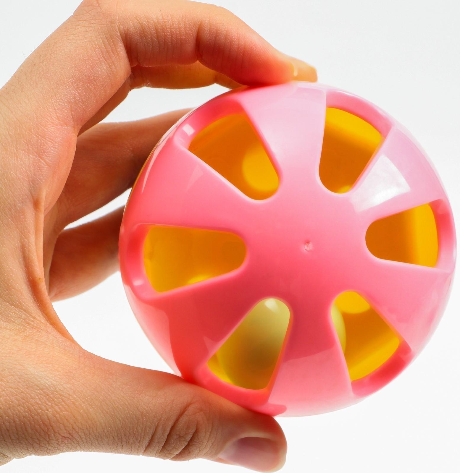 Погремушка «Шар 3 цвета», 8см