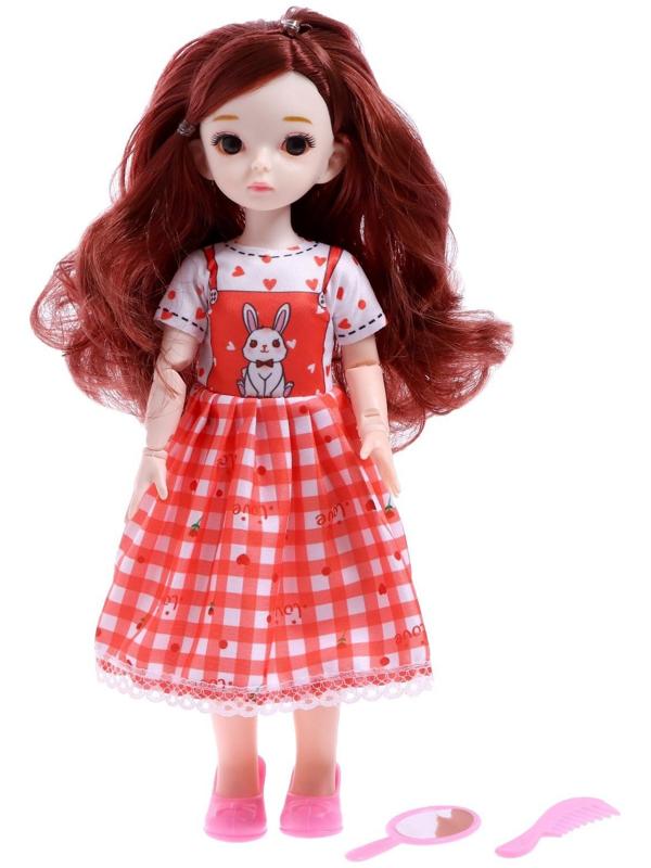 Кукла модная шарнирная «Лиза» в сарафане, с аксессуаром, МИКС