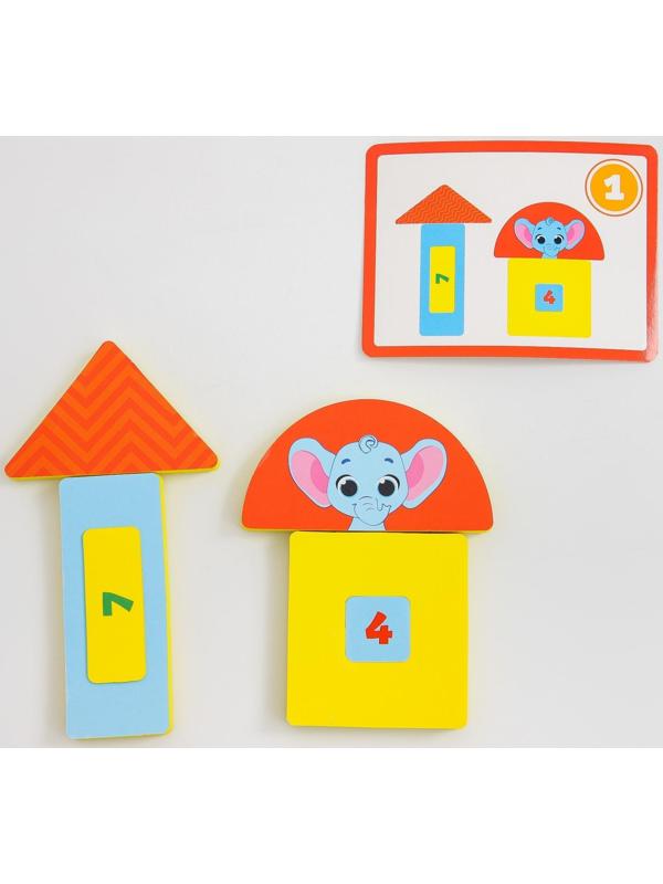 Детский развивающий игровой набор «Собери картинку» EVA+карточки, цвет МИКС