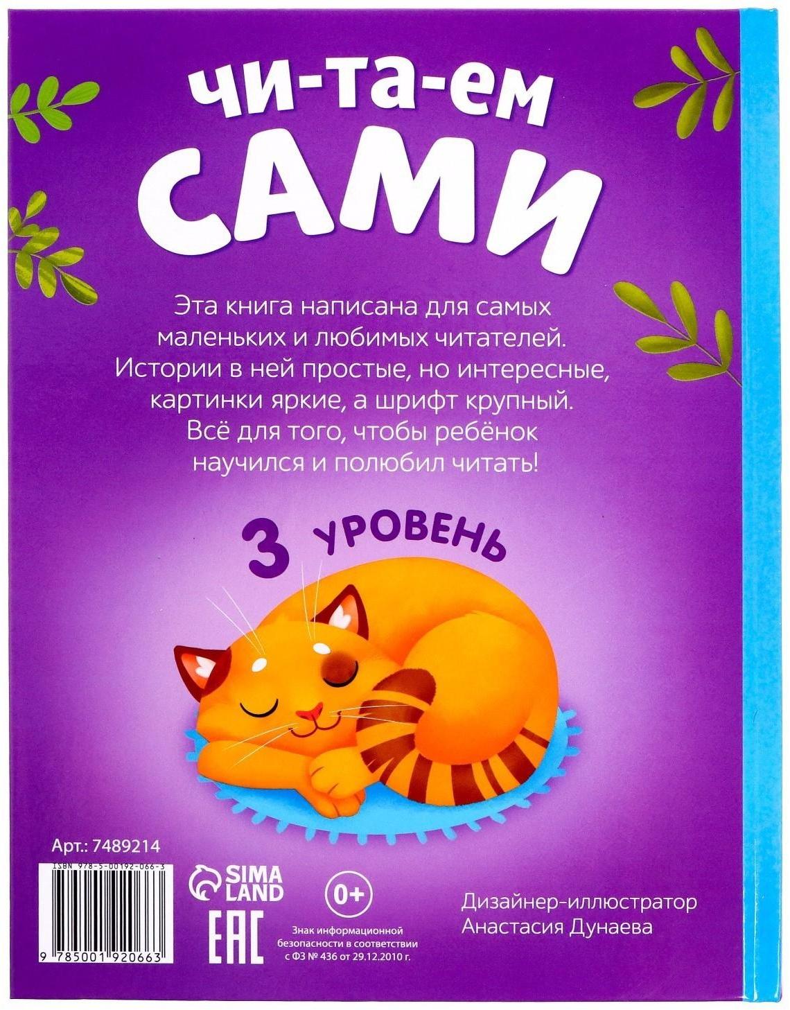 Книга для чтения по слогам «Читаем сами. 3 уровень», 48 стр.