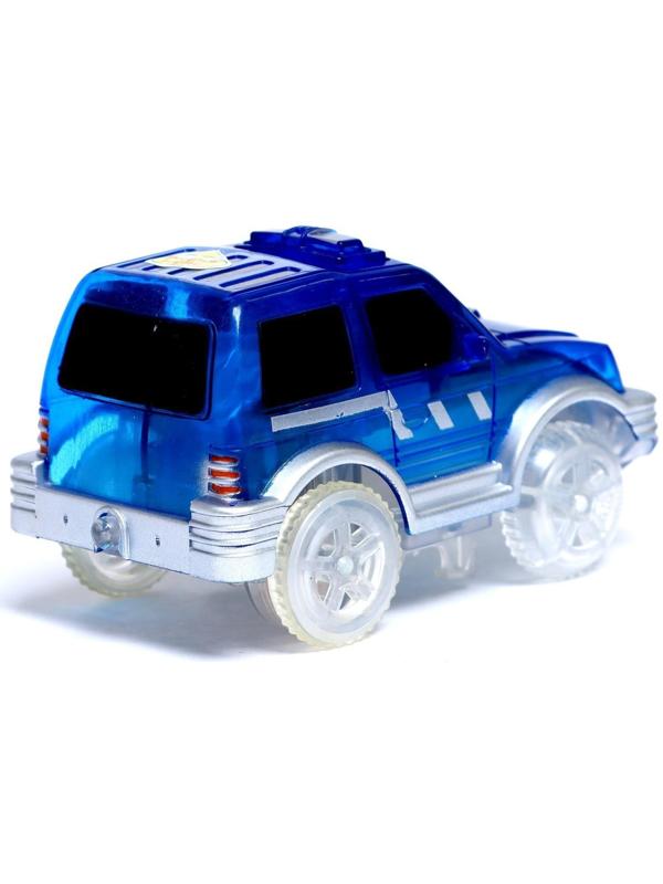 Машинка для гибкого трека Magic Tracks, с зацепами для петли, цвет синий