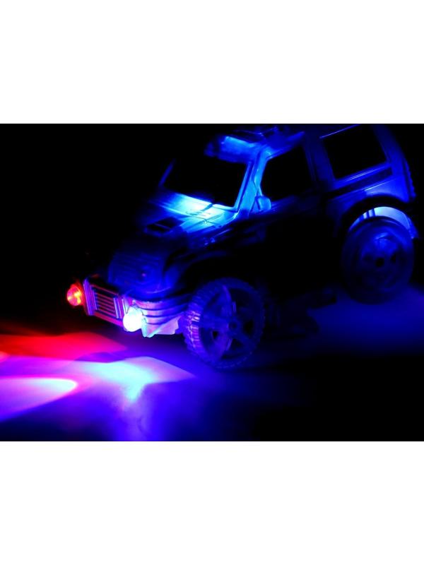 Машинка для гибкого трека Magic Tracks, с зацепами для петли, цвет синий