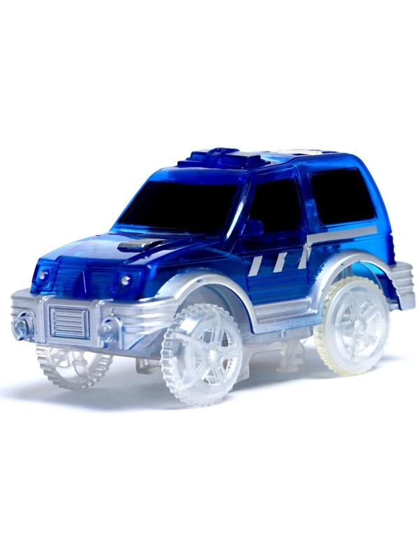 Машинка для гибкого трека Magic Tracks, с зацепами для петли, цвет синий