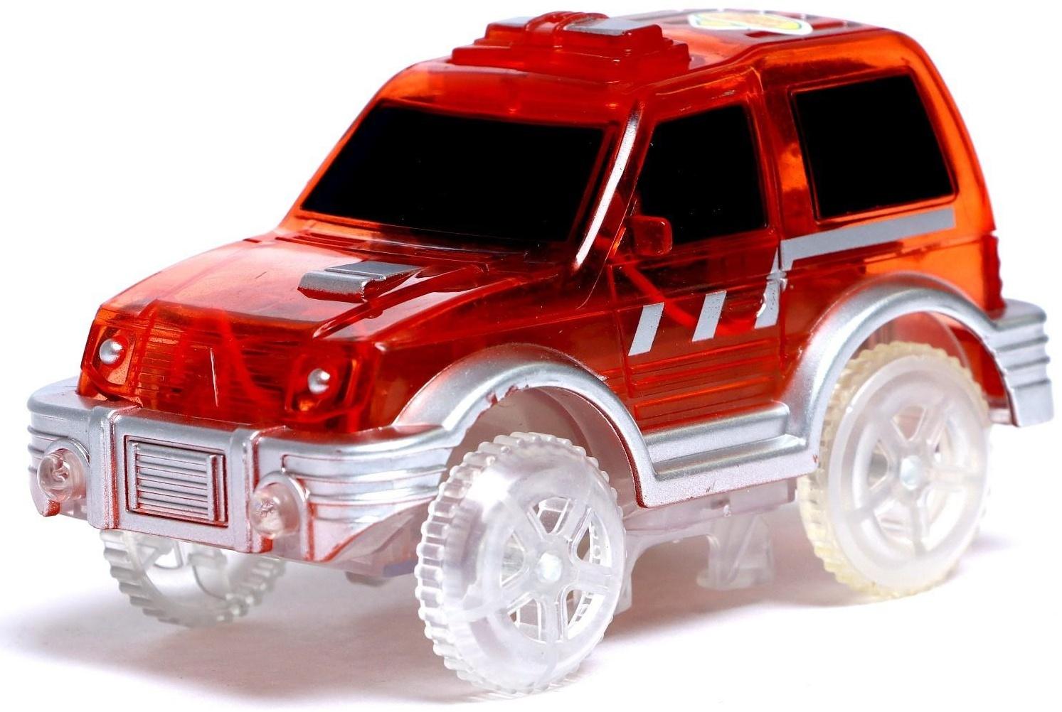 Машинка для гибкого трека Magic Tracks, с зацепами для петли, цвет красный