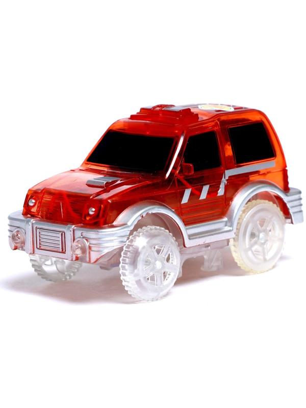 Машинка для гибкого трека Magic Tracks, с зацепами для петли, цвет красный