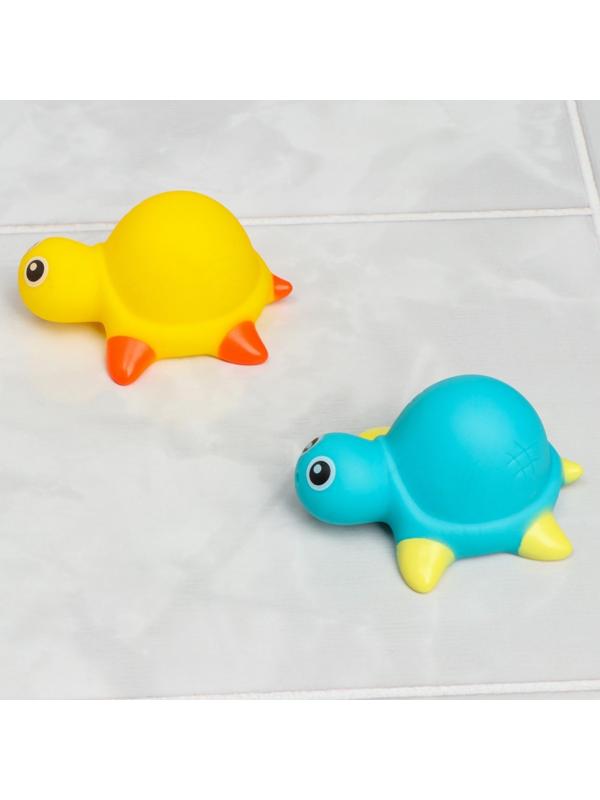 Набор игрушек для игры в  ванне «Рыбка и черепашки», розовая