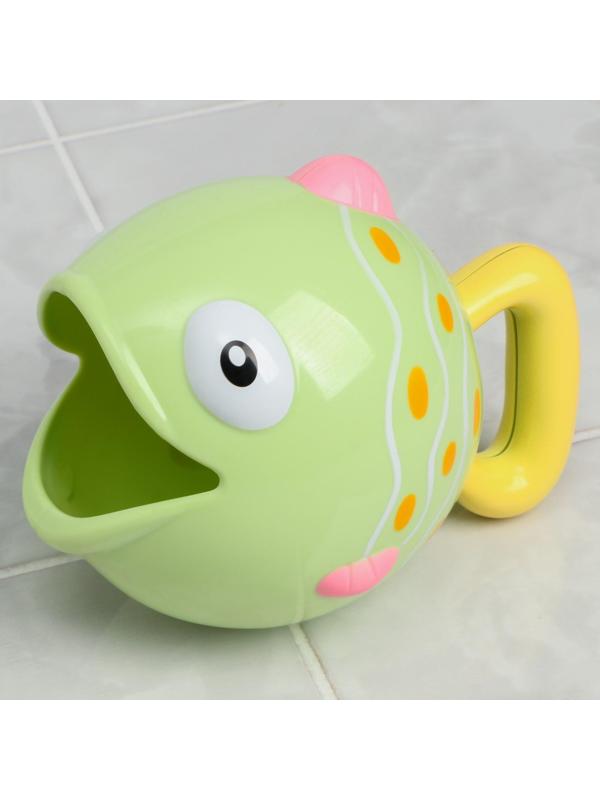 Набор игрушек для игры в  ванне «Рыбка и звездочки», зеленая