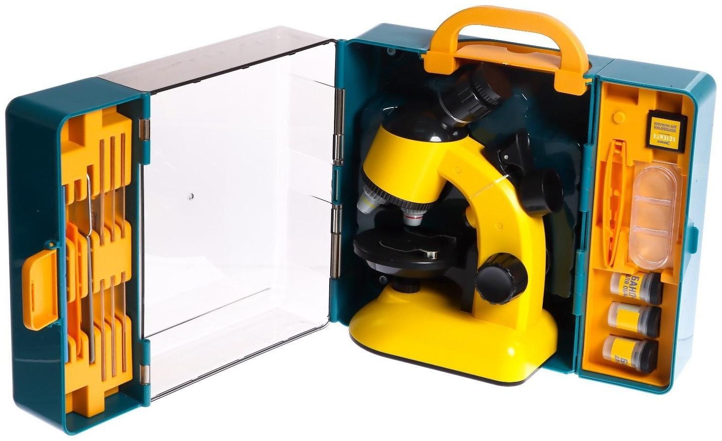 Игровой набор «Переносная лаборатория», микроскоп и 15 предметов