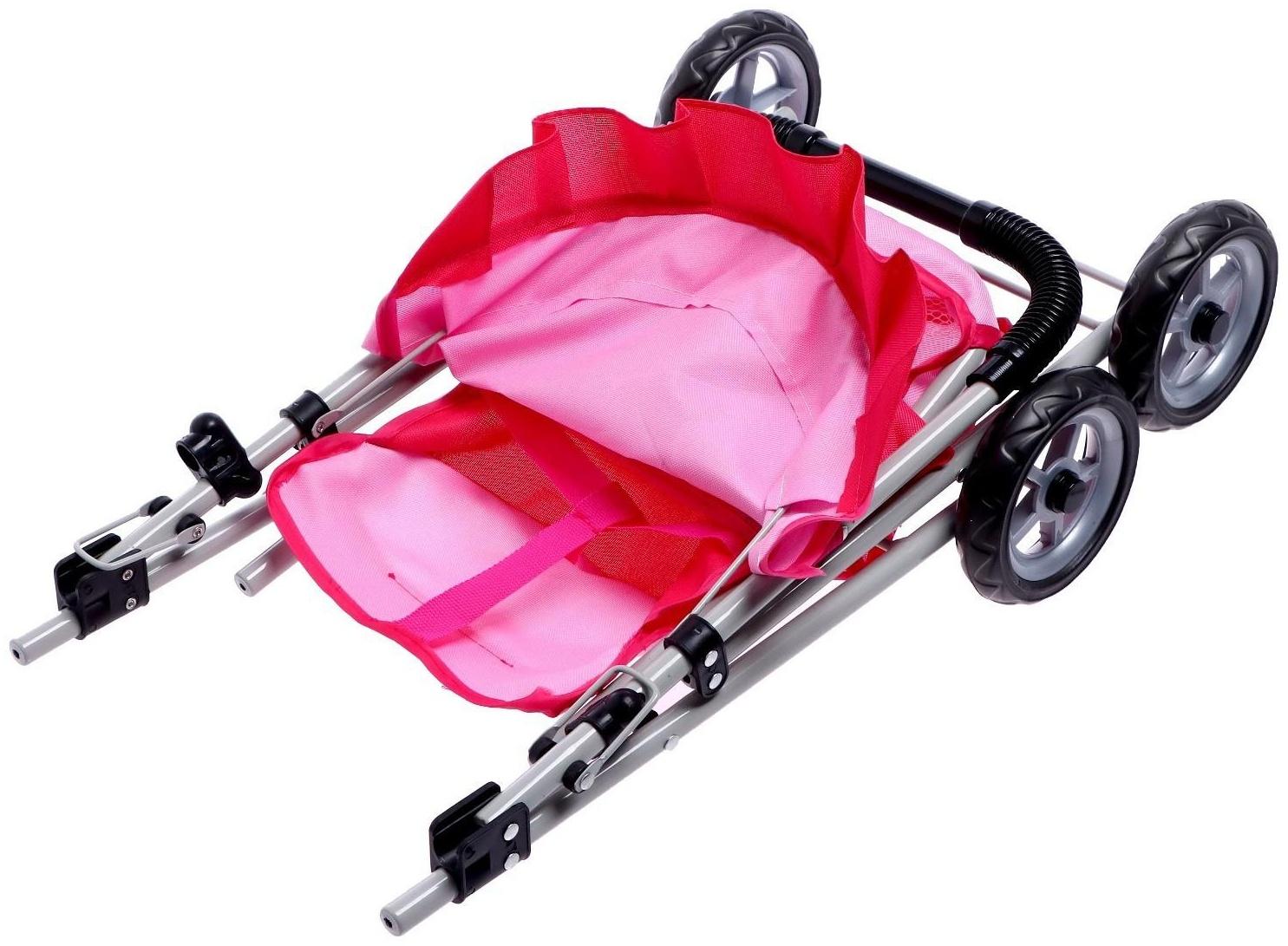 Коляска для кукол, металлический каркас, летняя