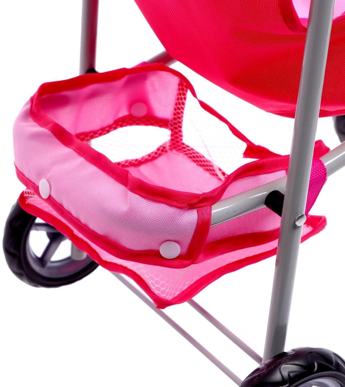 Коляска для кукол, металлический каркас, летняя