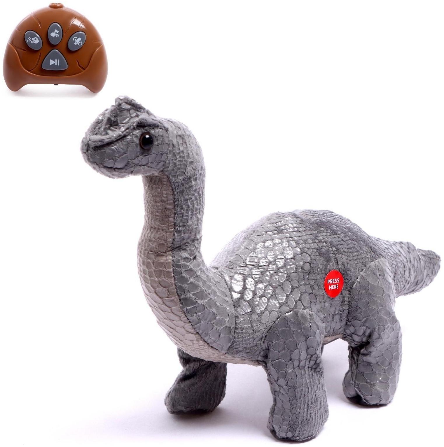 Динозавр радиоуправляемый «Диплодок», из текстиля, работает от батареек
