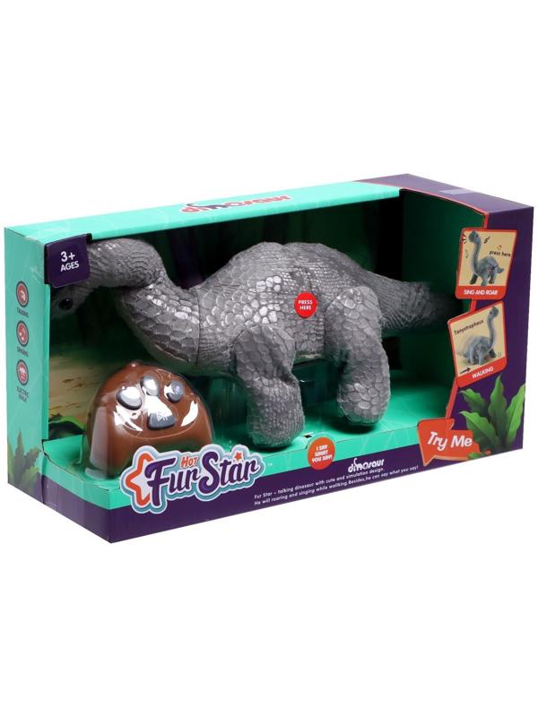 Динозавр радиоуправляемый «Диплодок», из текстиля, работает от батареек