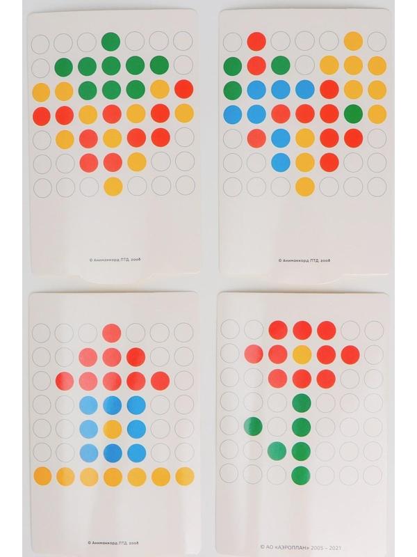 Планшет-мозаика магнитный для рисования, 49 ячеек, с карточками шаблонами, Синий трактор