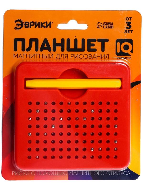Планшет магнитный для рисования, 96 отверстий, красный