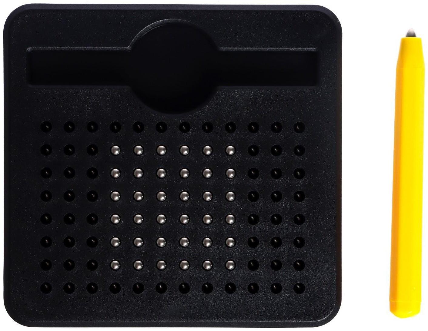 Планшет магнитный для рисования, 96 отверстий, чёрный
