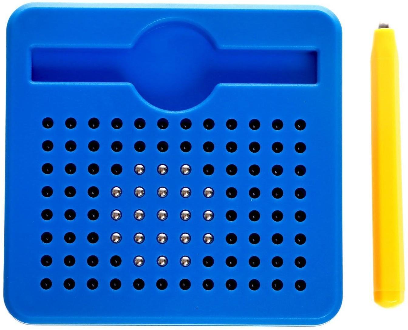 Планшет магнитный для рисования, 96 отверстий, синий