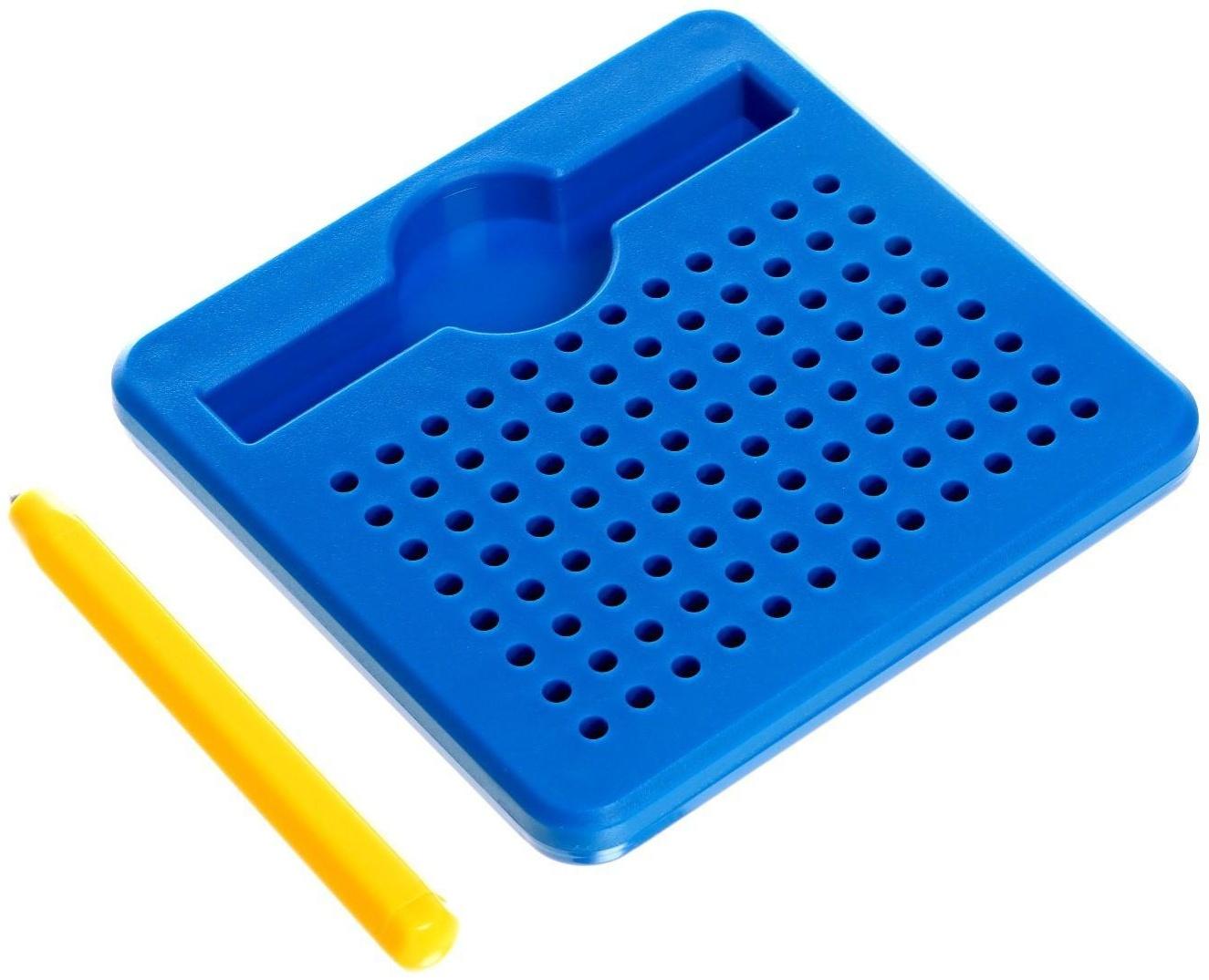 Планшет магнитный для рисования, 96 отверстий, синий