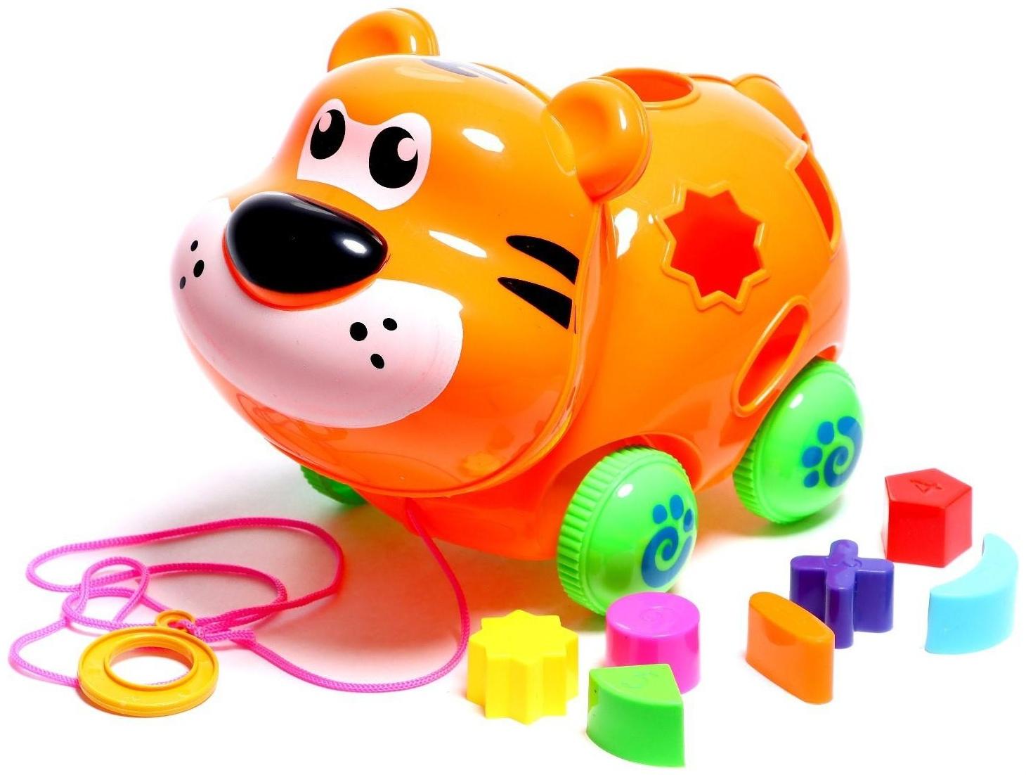 Каталка на верёвке «Тигрёнок», с сортером