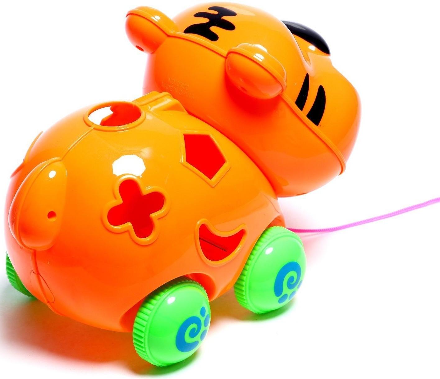 Каталка на верёвке «Тигрёнок», с сортером