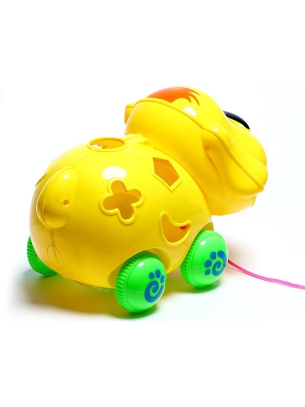 Каталка на верёвке «Пёсик», с сортером