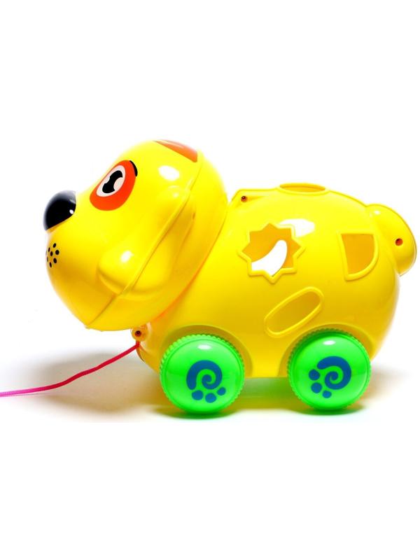 Каталка на верёвке «Пёсик», с сортером