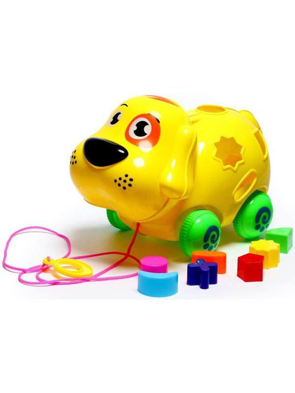 Каталка на верёвке «Пёсик», с сортером