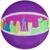 Мяч детский «Город» 22 см, 60 г, цвета микс