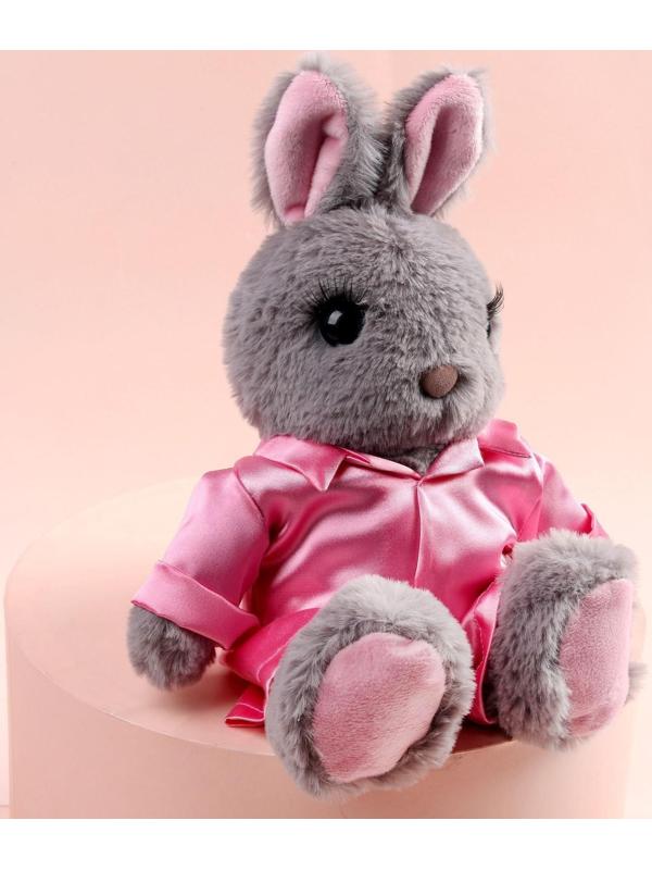Мягкая игрушка «Зайка в пижаме», цвет розовый