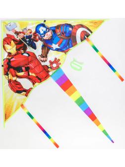 Воздушный змей «Железный человек, Тор, Капитан Америка», Мстители, 70 х 105 см