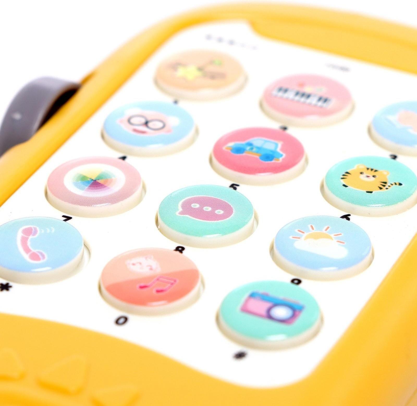 Музыкальная игрушка «Крокодил Тоша», звук, свет, цвет жёлтый