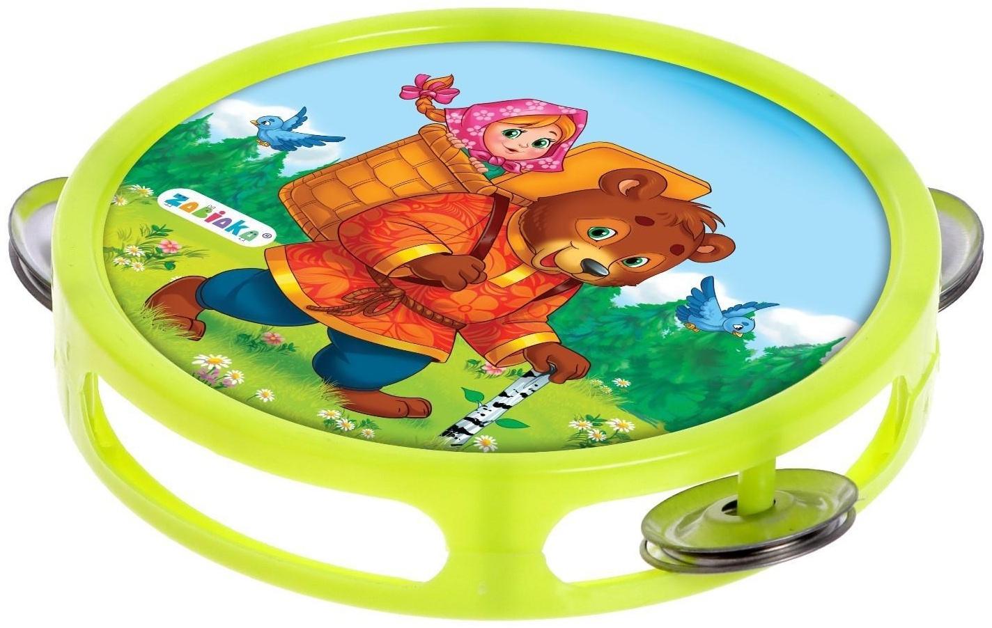 Музыкальная игрушка бубен «Машенька и медведь!»