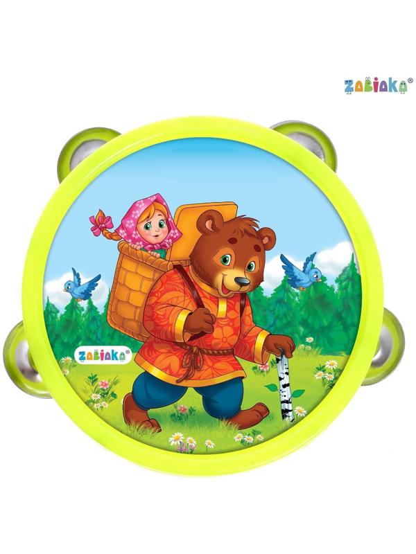 Музыкальная игрушка бубен «Машенька и медведь!»
