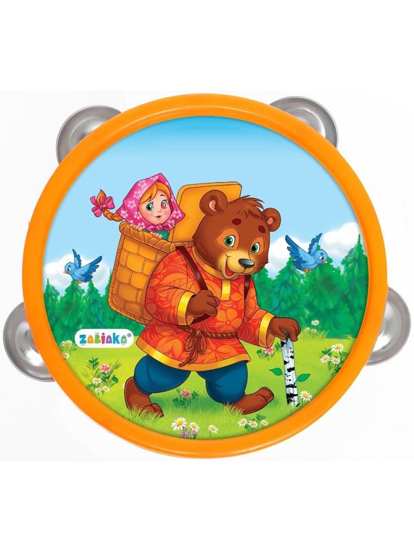 Музыкальная игрушка бубен «Машенька и медведь!»