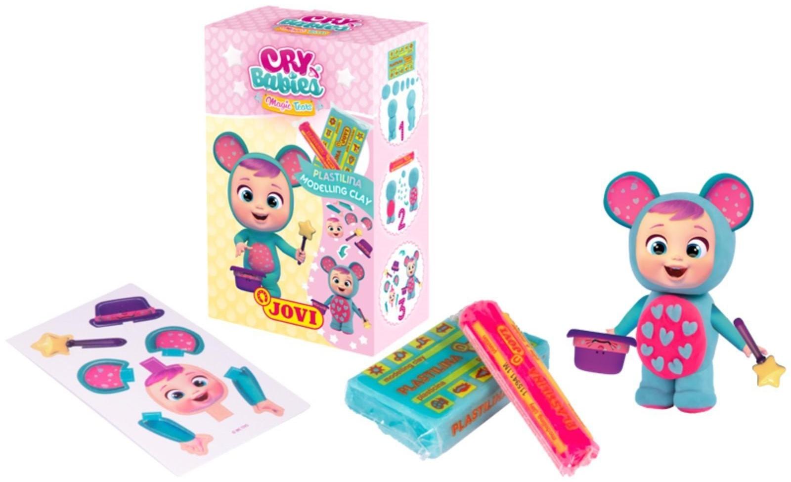 Набор с пластилином на растительной основе 2 цвета JOVI Cry Babies, 75 гр, игра 