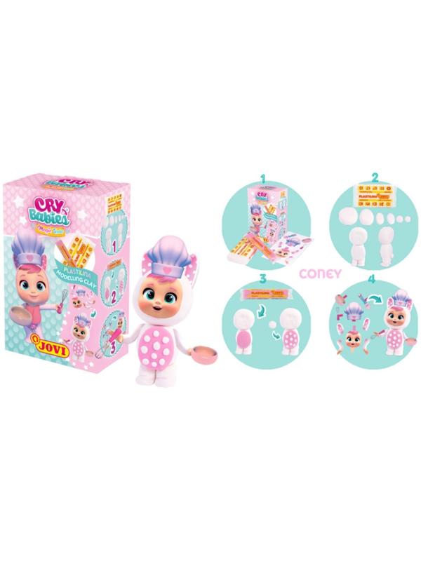 Набор с пластилином на растительной основе 2 цвета JOVI Cry Babies, 75 гр, игра 