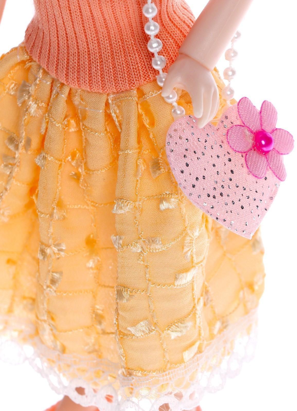 Кукла модная шарнирная «Лиза» в платье, МИКС