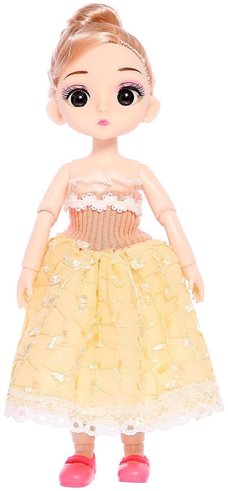 Кукла модная шарнирная «Лиза» в платье, МИКС