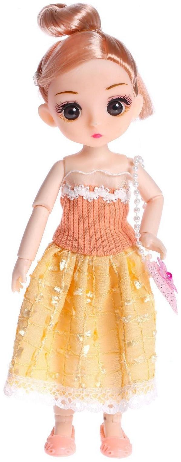 Кукла модная шарнирная «Лиза» в платье, МИКС
