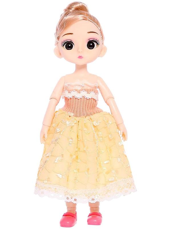Кукла модная шарнирная «Лиза» в платье, МИКС